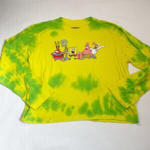 Spongebob SquarePants tie dye cropped shirt